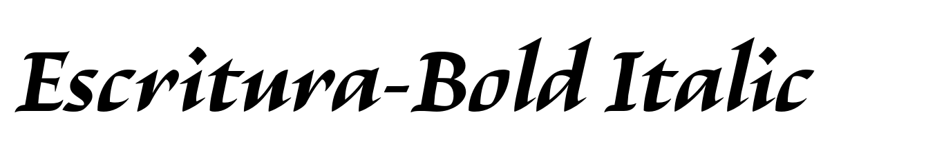 Escritura-Bold Italic
